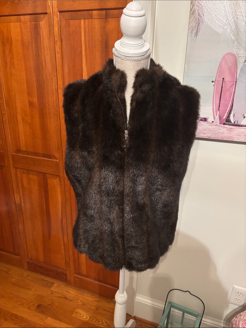 Dark Brown Fur Vest